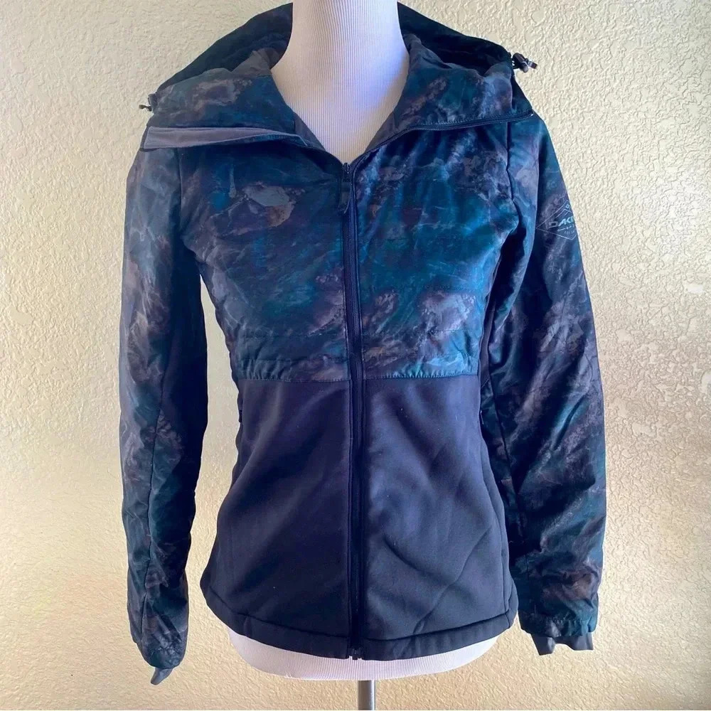 Dakine Transfer Down Mid Layer Coat Madison Black Hooded 550 Down Fill: XS - Picture 2 of 13